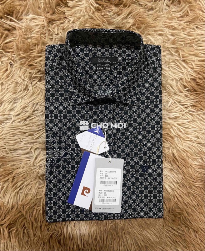 Áo sơ mi nam Pierre Cardin họa tiết mới, hàng VNXK