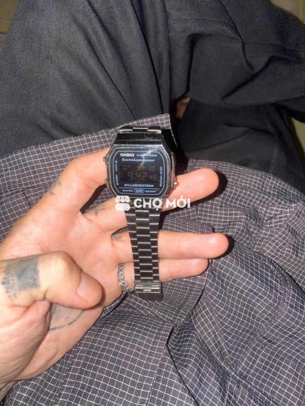 Casio A168 bản Gun Metal chính hãng, nobox