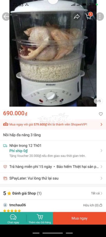 Nồi hấp 3 tầng
