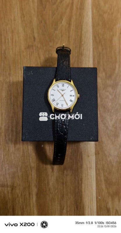 Longines automatic lộ đáy niềng mỏng cót tay