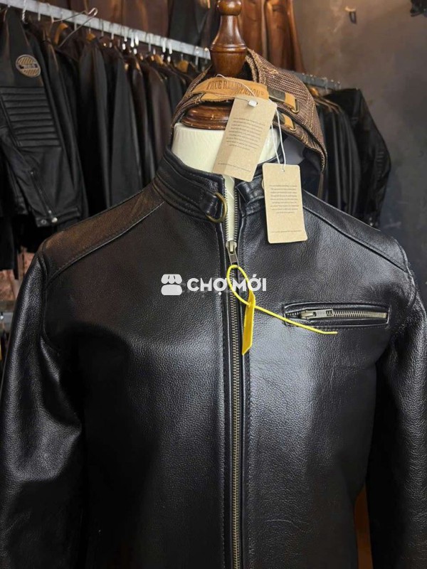 Áo khoác da nam da bò thật