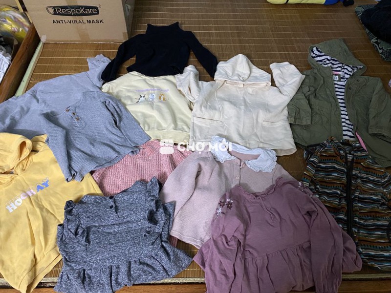 Áo mùa đông cho bé gái sz 110-140 (12c/50k)