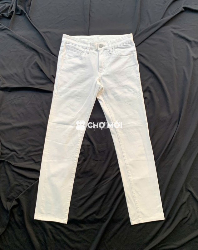 🔔Quần Jean UNIQLO - sz 29 eo 78 màu trắng kem