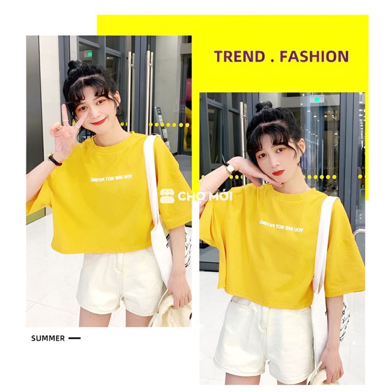 Áo Croptop in chữ You Are Not Paying siêu đẹp