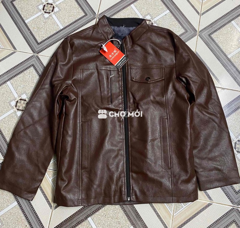Áo da có lót lông giữ ấm cho nam size M (53-58kg)