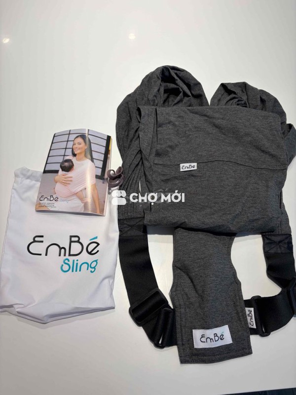 Địu em bé EmBé Sling Than chì