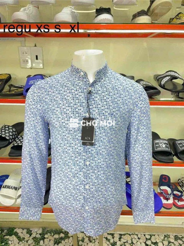 Áo sơ mi A/X Nam Xanh trắng