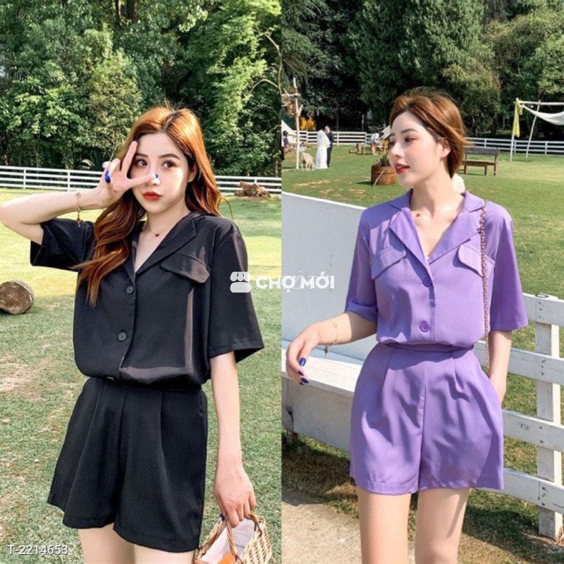 SET ÁO VEST BLAZER KÈM QUẦN SHORT - DT1753 TTS