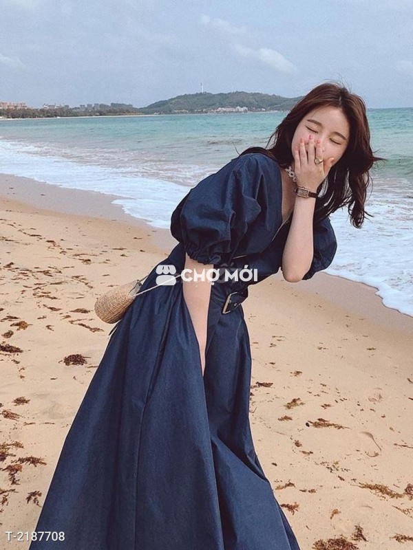 ĐẦM XÒE XANH ĐEN CÁNH DƠI - DT1740 TTS