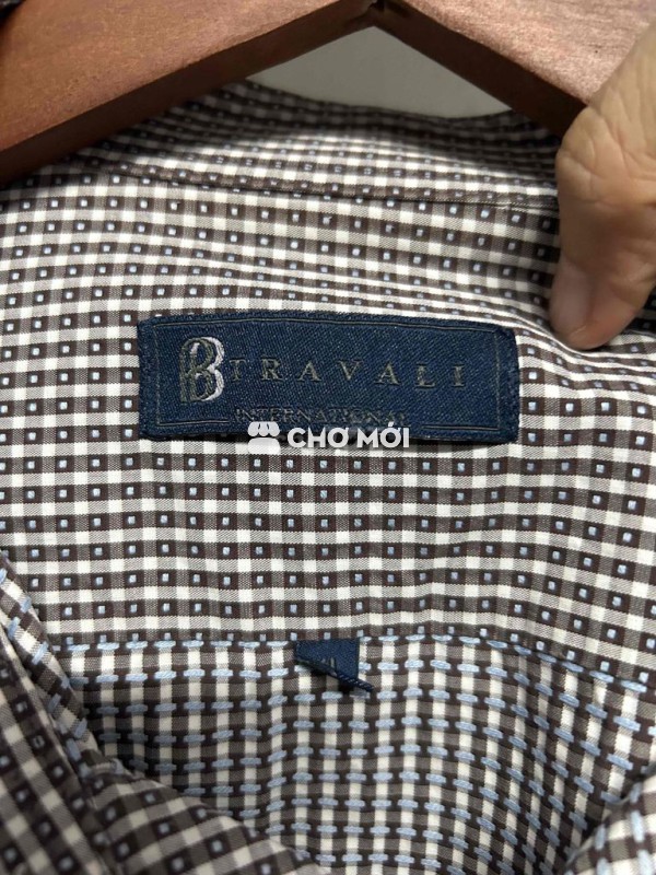 Áo sơ mi nam Biravali vải kẻ ô size L