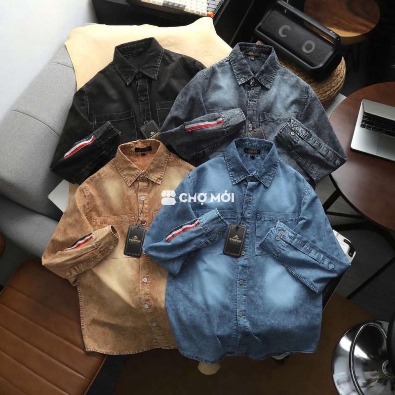 Áo sơ mi bé trai Jeans Woat đá