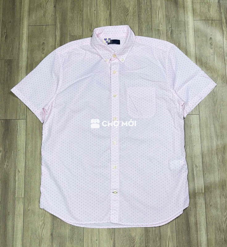 Áo sơ mi GAP Nam Hồng chấm bi size L