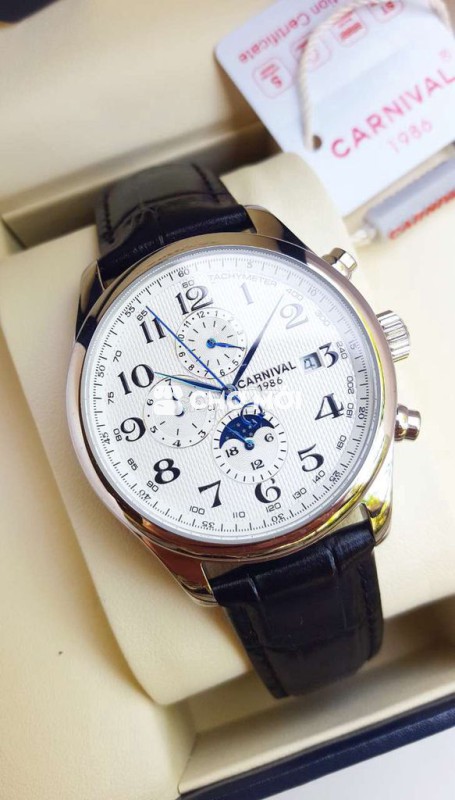 Đồng Hồ Carnival Trăng Sao 6 Kim Máy Cơ Chính Hãng