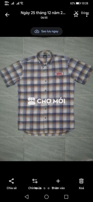 Áo sơmi Vans Skateboard Classic U.S Caro form M