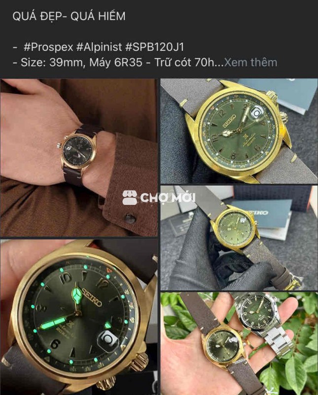 Seiko Prospex Alpinist máy 6R35 trữ cót 70h