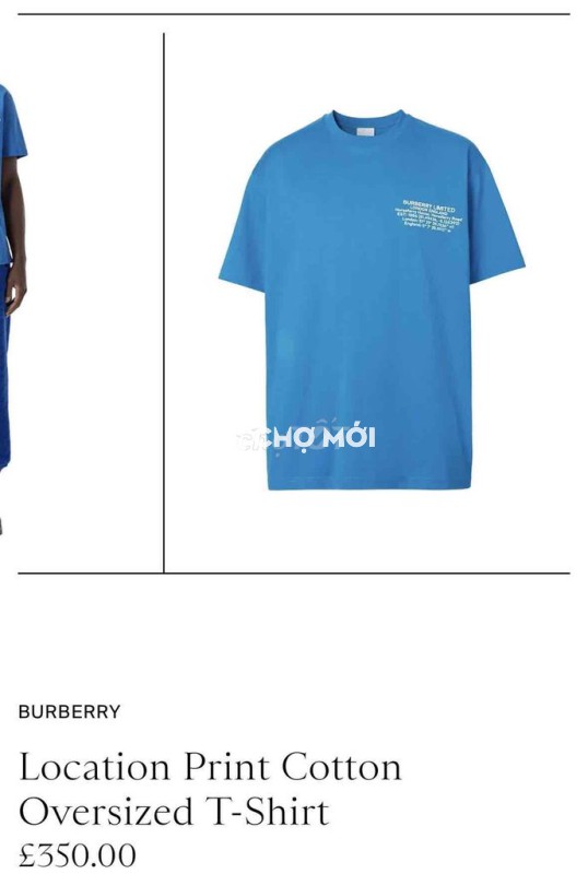 Áo phông nam Burberry Cotton size L