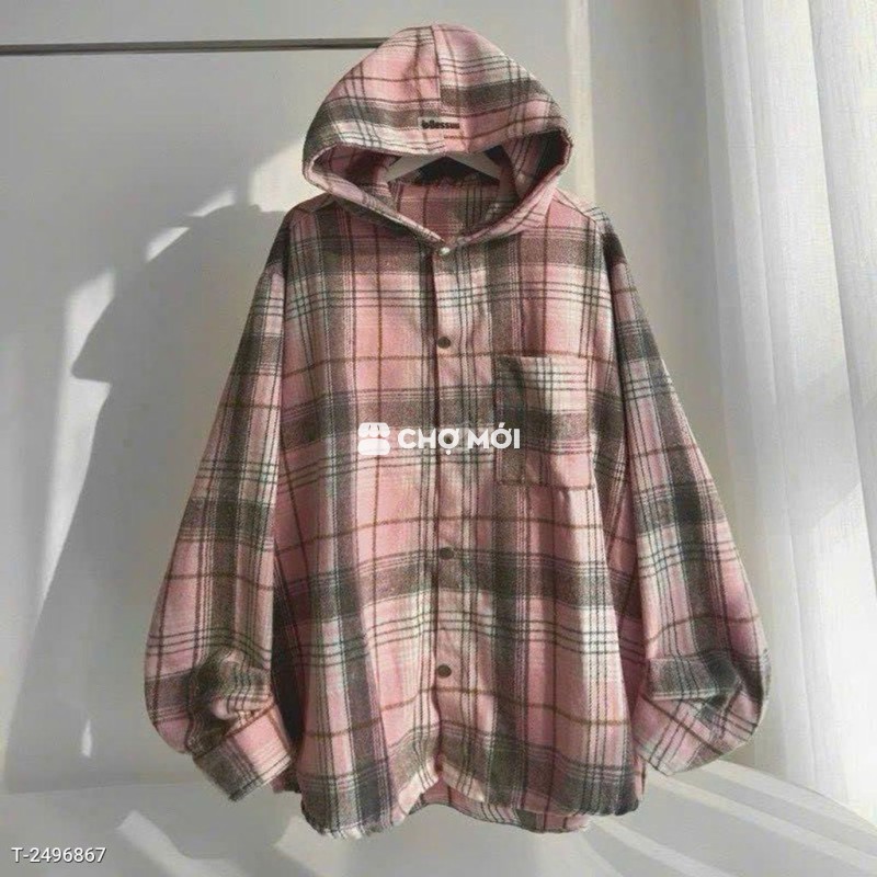 Sơ Mi Caro Chất Nỉ Dạ-Form Rộng freesize dưới 70kg