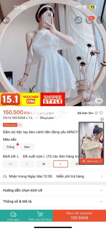 Đầm nữ size S, M