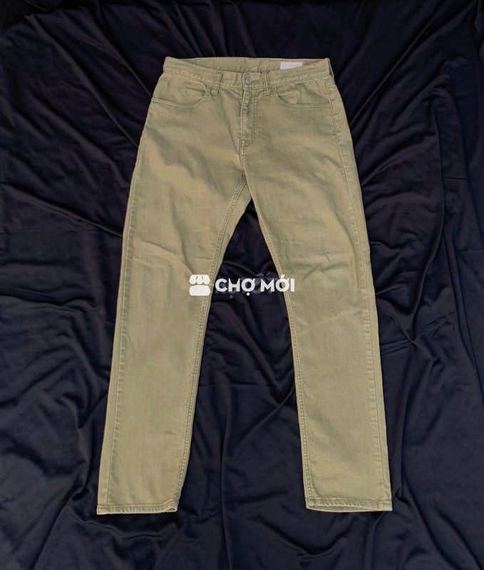 🔔Quần Jean NHẬT - sz 30 - eo 81 rêu nhạt-FREE SHIP