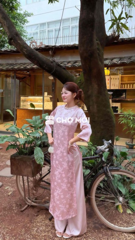 Áo dài nữ lụa gấm size M