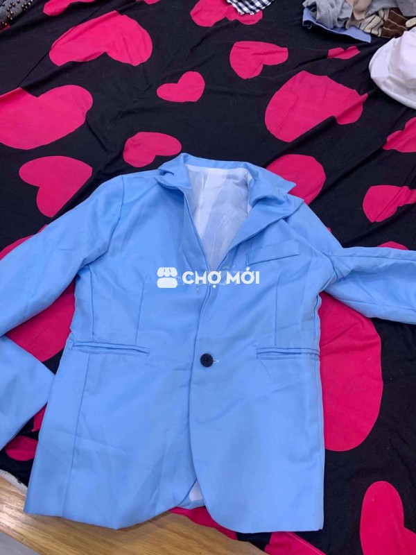 Áo khoác nữ vải xanh dương