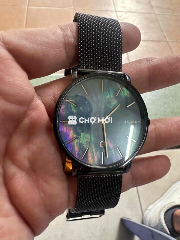 Đồng hồ Skagen Đan Mạch Siêu Mõng Mặt Xà Cừ