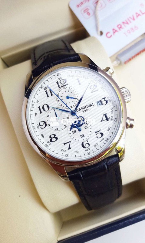 Đồng Hồ Chính Hãng Đẹp Carnival Trăng Sao Máy Cơ