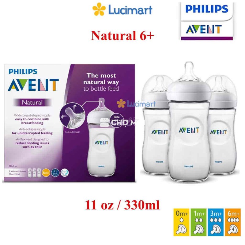 Bình sữa Philips Avent Natural New (hàng Mỹ)