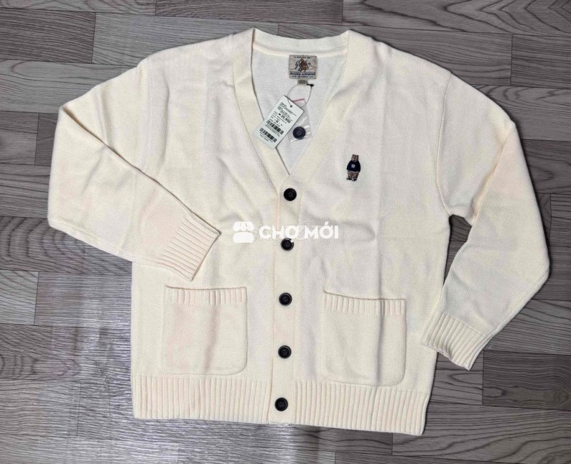 Áo khoác cardigan Golden Bear len Unisex Mới