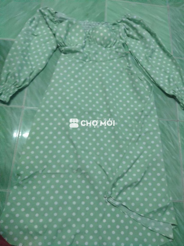 Đầm Nữ Dài Tay Xanh Lá size L