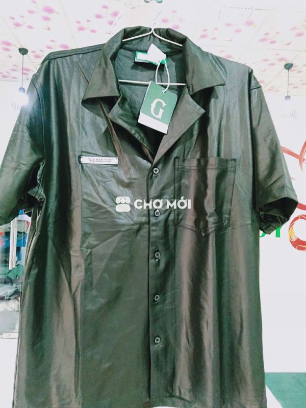 Áo sơ mi Nam 62 đến đenVải giả da cao cấp