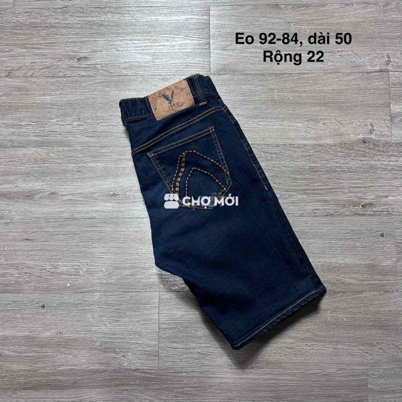 Quần short jean nam Jean co giãn