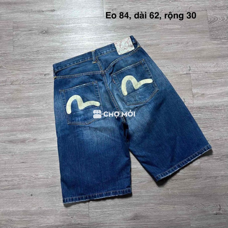 Quần short jean Evisu nam Jean 9/10