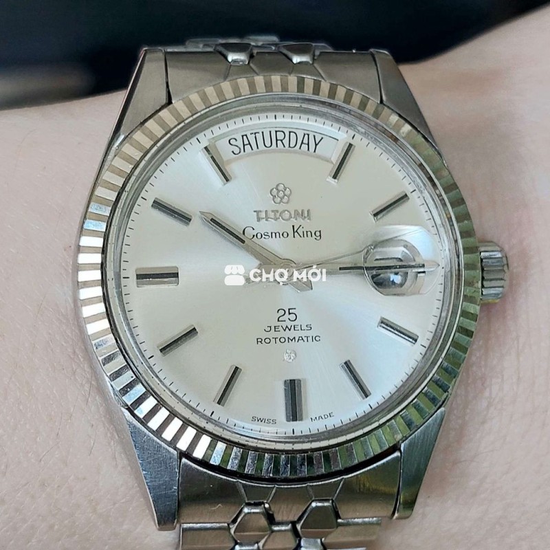 Đồng Hồ Titoni Cosmo King Nam 38mm Niềng 14k