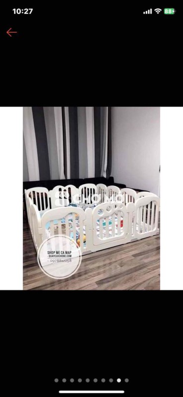 Quây cũi nhựa Bambi, kích thước 2,1 x 1,8 cm