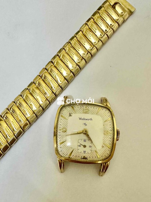 Vintage tank wadsworth 29mm 10K Gold bezel