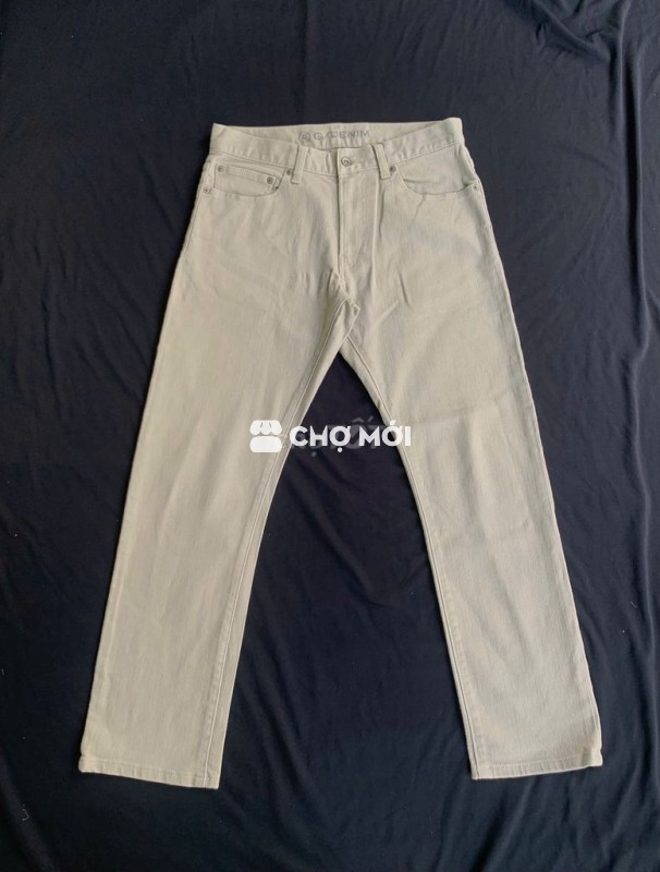 🔔Quần Jean NHẬT - sz 30 - eo 80 - màu be nhạt