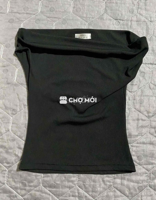 Áo trễ vai nữ size S Đen