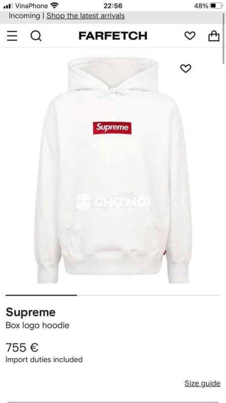Áo hoodie Supreme Cotton Unisex size S