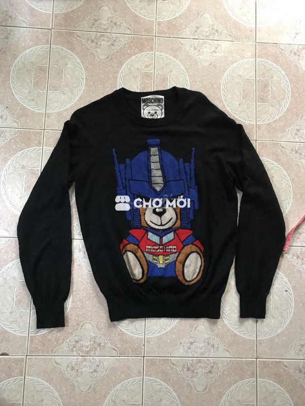 Áo len hiệu luxury Moschino nam lông cừu size S