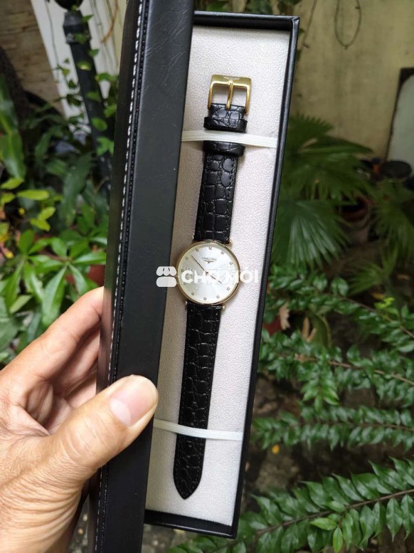 Đồng hồ Longines Nam dây da Đen