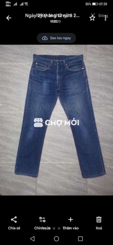 Quần jeans Levis Selvedge DNVin90s U.S size 32