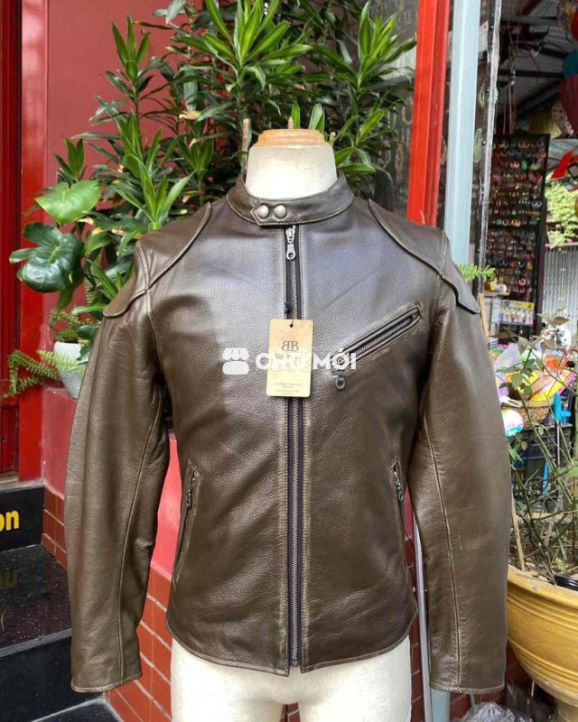 Áo biker da bò mài cá tính mạnh mẽ