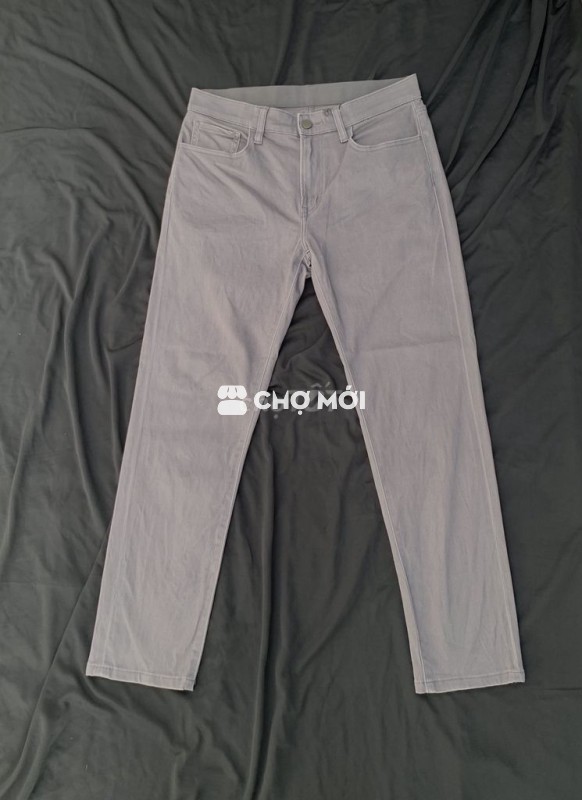 🔔Quần Jean UNIQLO -sz 31 -eo 82 -xám đen FREE SHIP