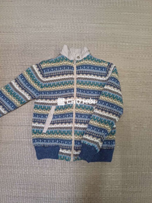 Áo bomber mặt đc 2mặt kaki + len mohe nhật mới 99%