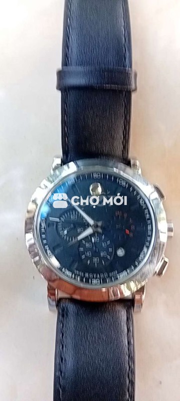 Đồng hồ Movado dây da Đen Nam