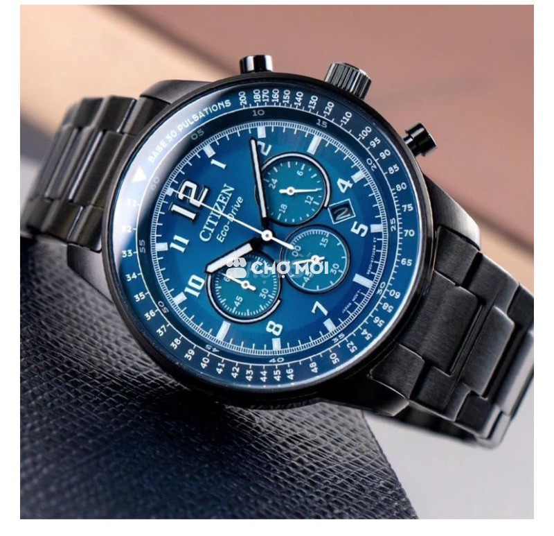 Đồng hồ Citizen Nam Kim loại Đen