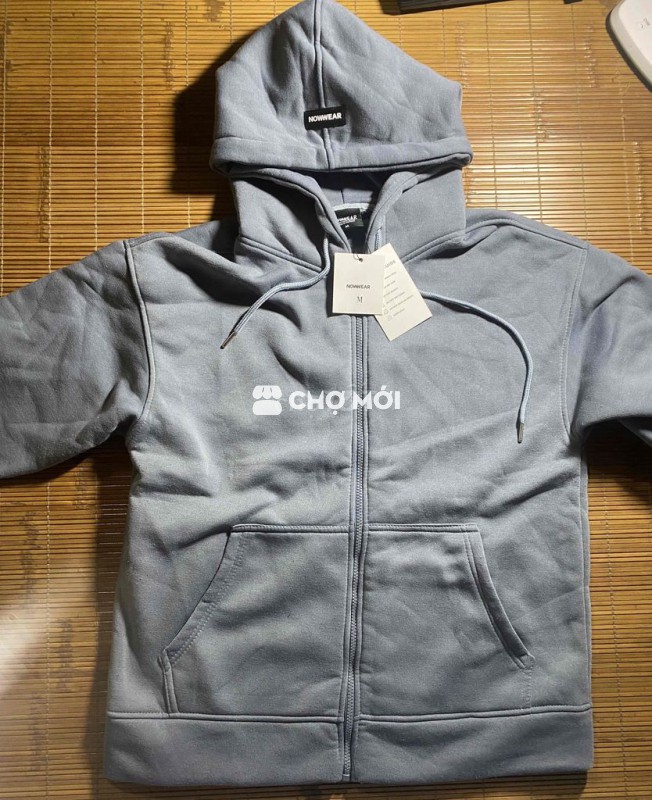 Áo khoác hoodie NOWWEAR Xám size M