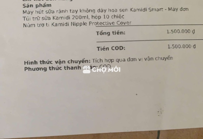 Máy hút sữa Kamidi Smart rảnh tay chưa sử dụng
