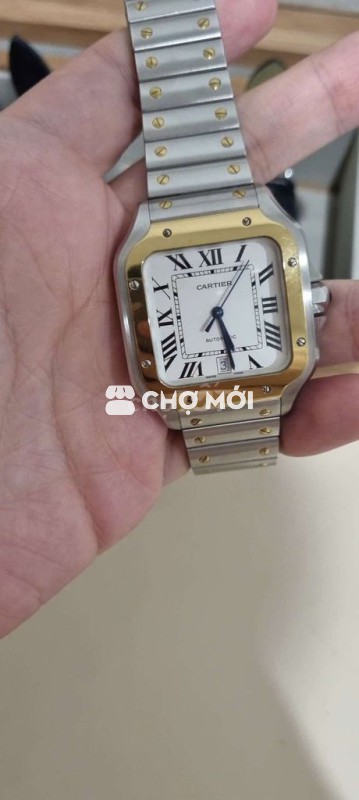 Đồng hồ Cartier Santos Nam Thép Vàng
